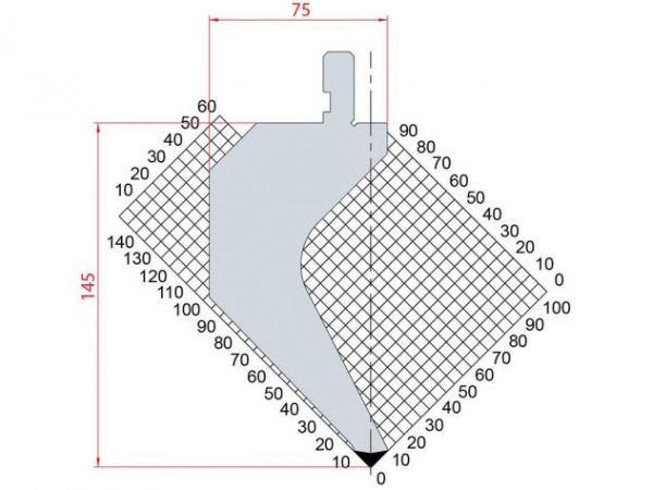 Dao chấn 88º 1030. H=145, R=0,8, Max T/m=80