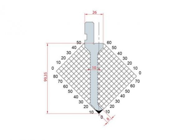 Dao chấn 88º 1262. H=99,35, R=0,25, Max T/m=50