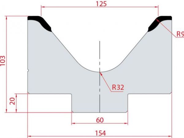 Cối chấn 1V 125 α=80º H103Max. T/m=120