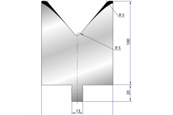 Cối chấn 1V 70 α=80º H100 Max. T/m=150, 42CrMo4
