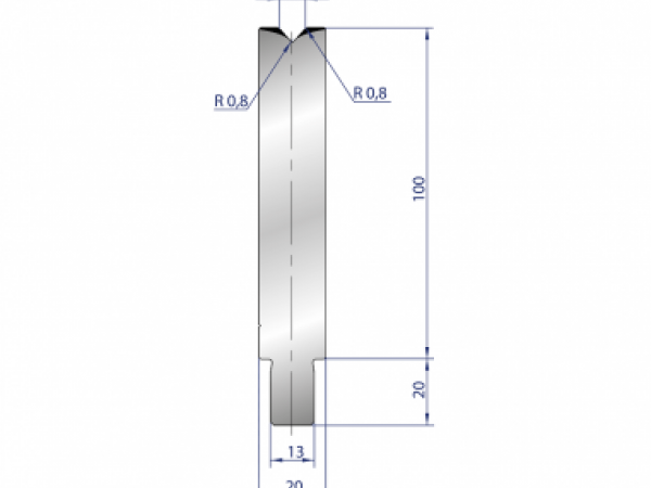 Cối chấn 1V 8 α=84º H100 Max. T/m=100, 42CrMo4