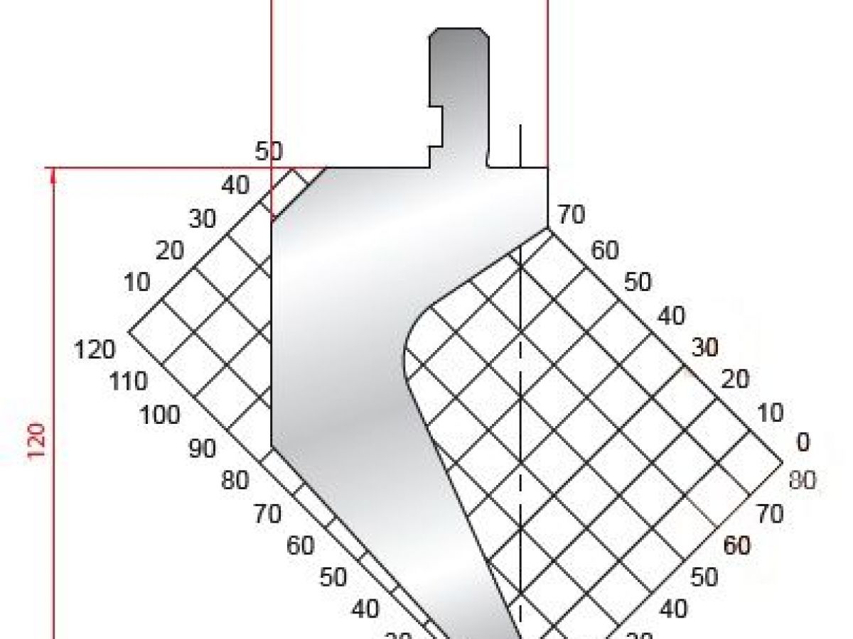 Dao chấn 85º 1322. H=120, R= 1,5 Max T/m=100