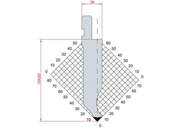 Dao chấn 88º 1063. H=104,65, R=0,8, Max T/m=100