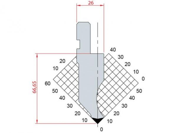 Dao chấn 88º 1101. H=66,65, R=0,8, Max T/m=100