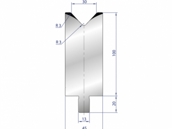Cối chấn 1V 30 α=86º H100 Max. T/m=100, 42CrMo4