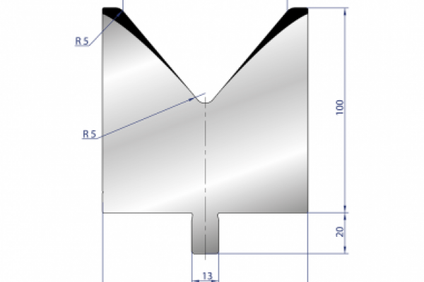 Cối chấn 1V 80 α=80º H100 Max. T/m=150, 42CrMo4