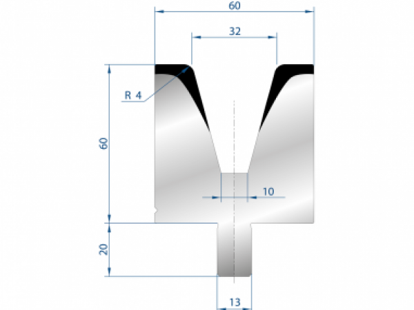 Cối chấn 1V 32 α=30º H55 Max. T/m=65