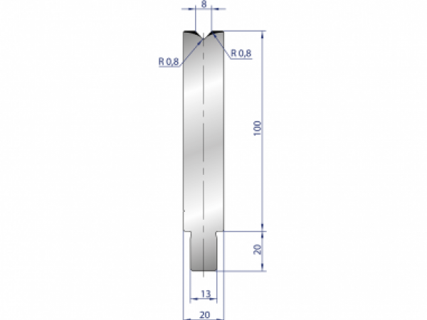 Cối chấn 1V 8 α=86º H100 Max. T/m=100