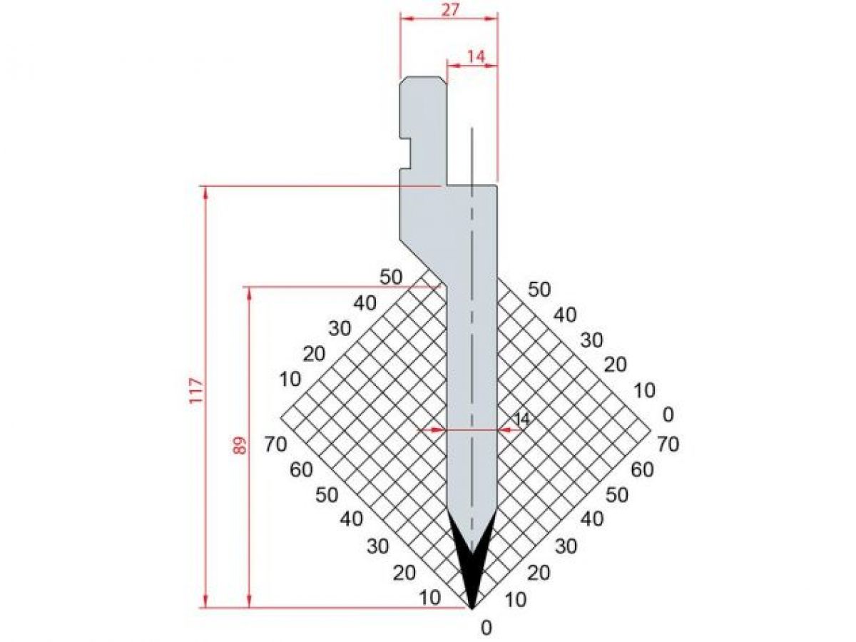 Dao chấn 26º 1033. H=117, R=1 Max T/m=100