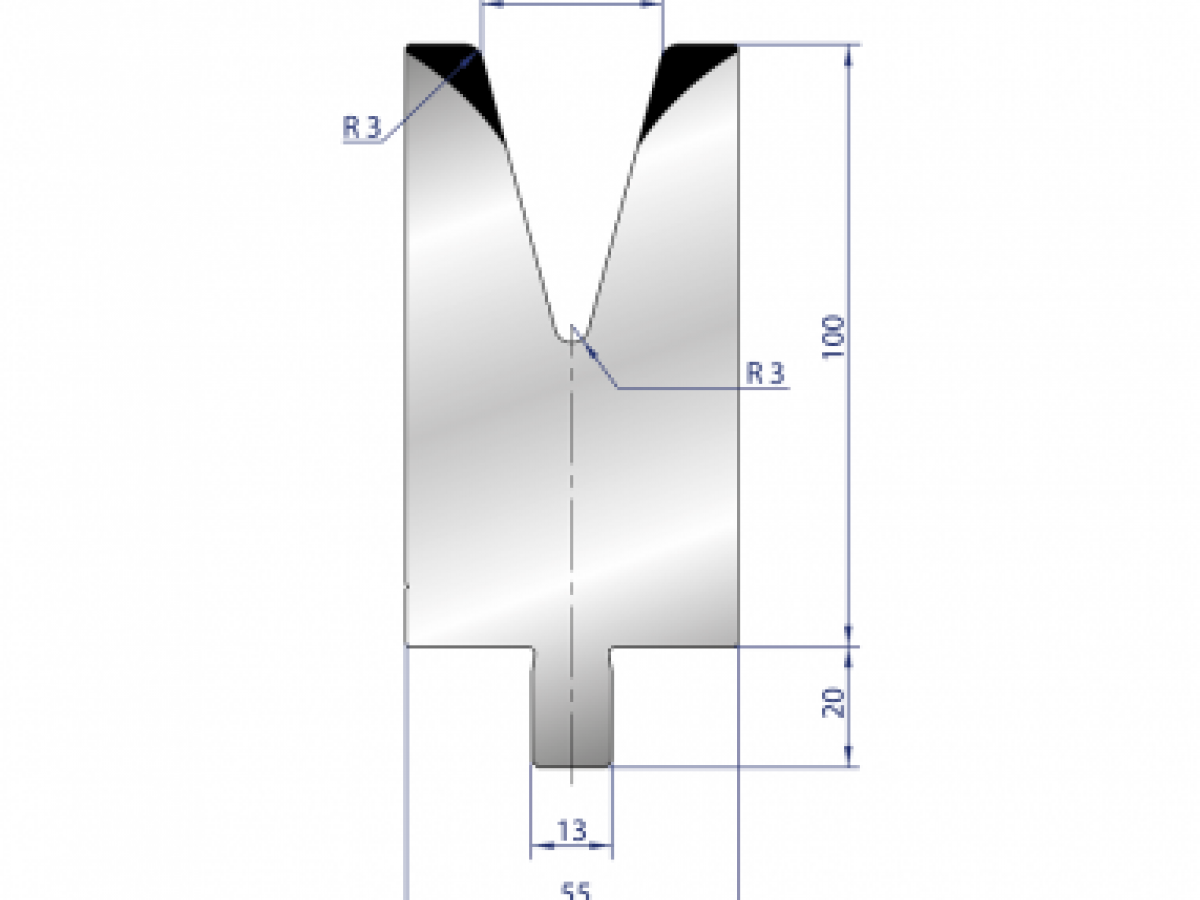 Cối chấn 1V 30 α=30º H100 Max. T/m=85, 42CrMo4