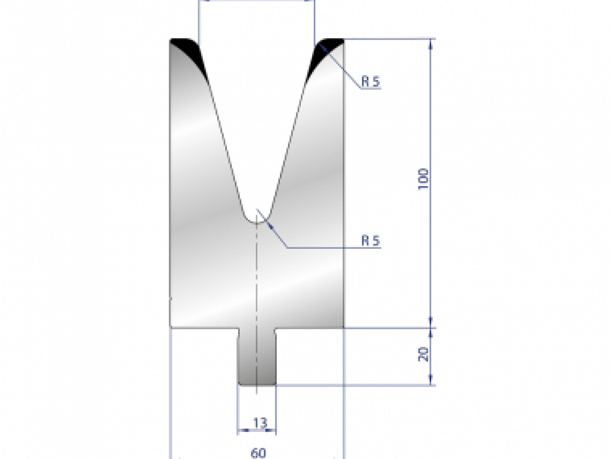 Cối chấn 1V 40 α=30º H100 Max. T/m=73, 42CrMo4