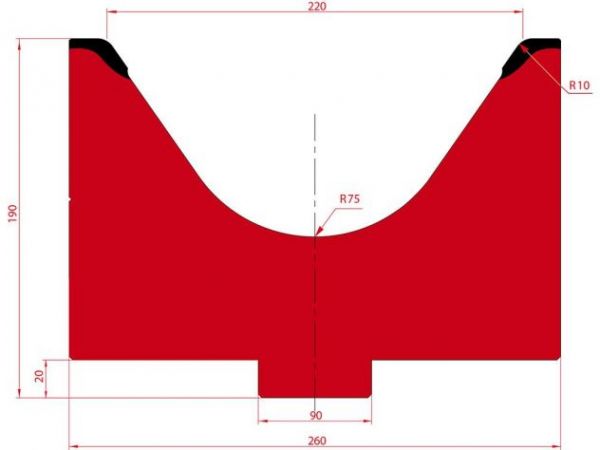 Cối chấn 1V 220 α=70º H190 Max. T/m=200