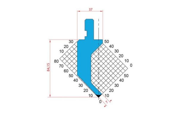 Dao chấn 88º 1020. H=84,15, R=0,6, Max T/m=20