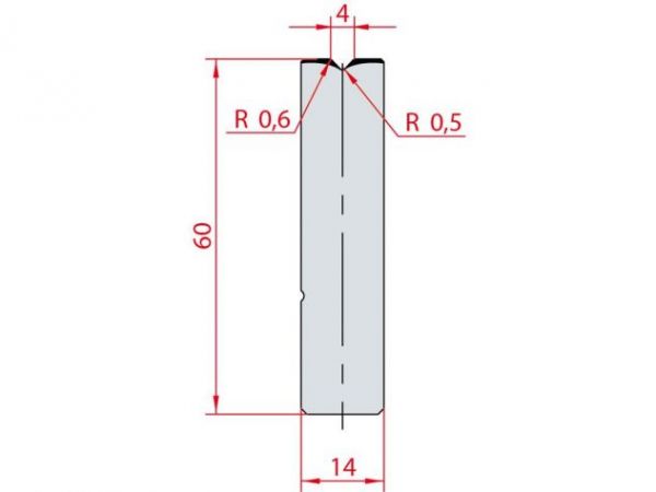 Cối chấn 1V 4 α=88º H60 Max. T/m=100