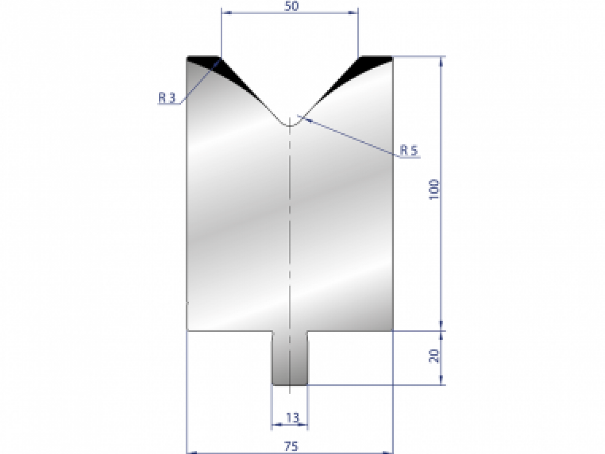 Cối chấn 1V 50 α=86º H100 Max. T/m=100, 42CrMo4