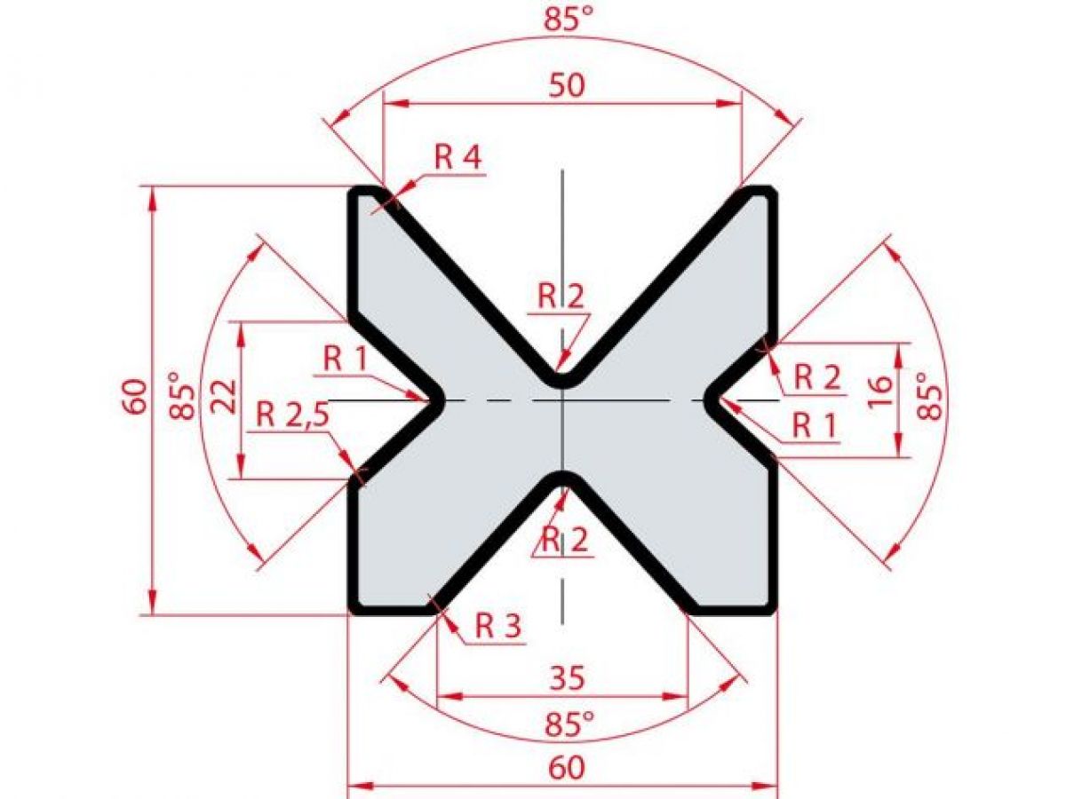 Cối chấn 4V 16/22/35/50 α=85º H60 Max. T/m=80