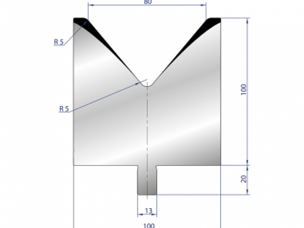 Cối chấn 1V 80 α=80º H100 Max. T/m=150, 42CrMo4