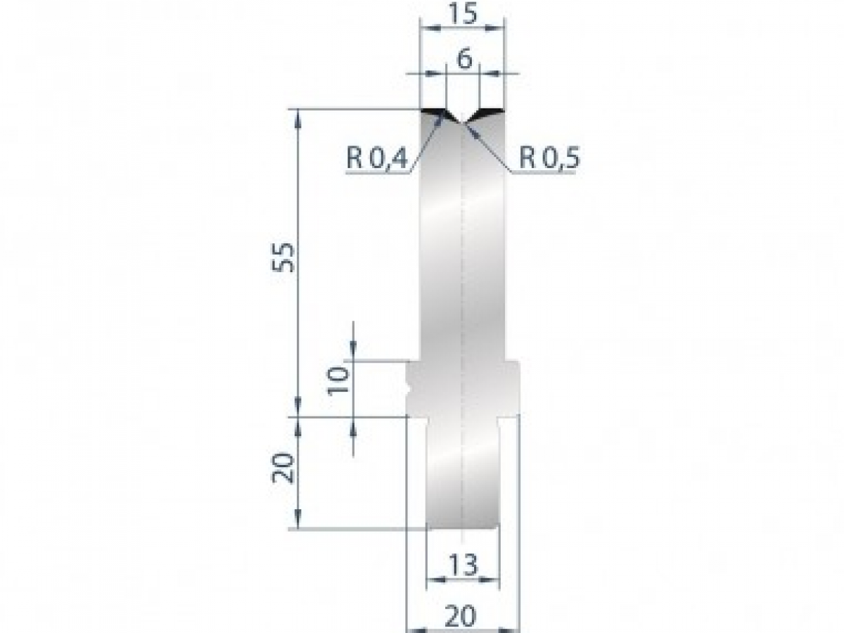 Cối chấn 1V 6 α=88º H55 Max. T/m=100