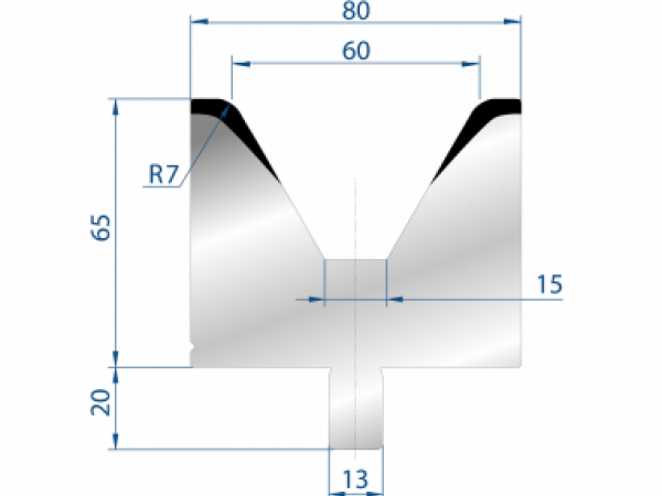 Cối chấn 1V 60 α=60º H65 Max. T/m=100