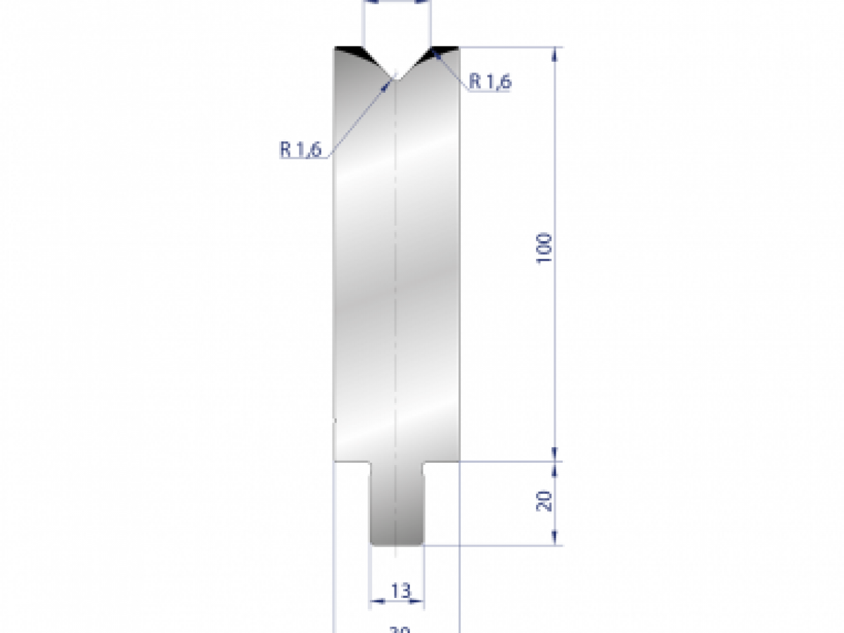Cối chấn 1V 16 α=86º H100 Max. T/m=100